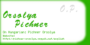 orsolya pichner business card